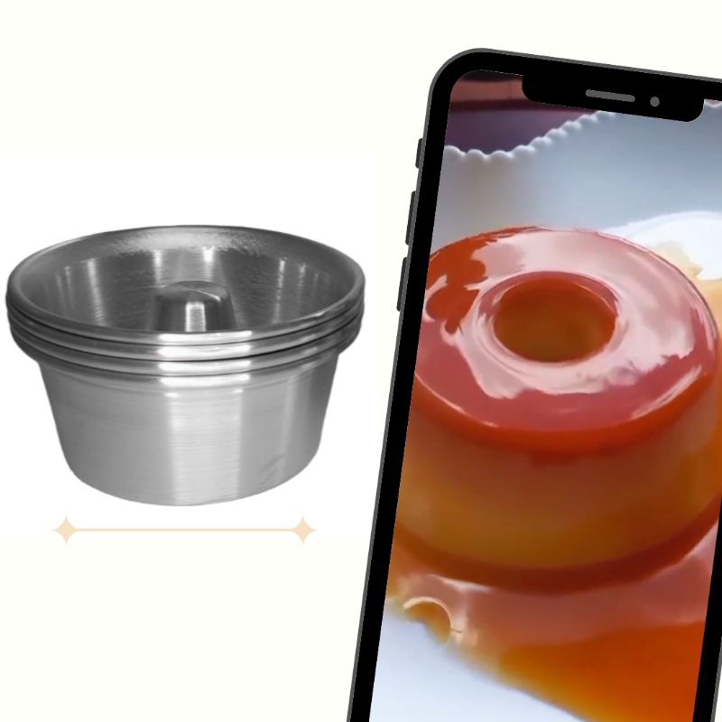 Kit Mini Formas P/ Pudim 200ml 9cm Diâmetro 4.5cm Altura em Oferta na Shopee