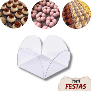500-1000 Forminhas para Docinhos em Acetato Transparente Crystal Doces Finos Casamento Acrílico Luxo