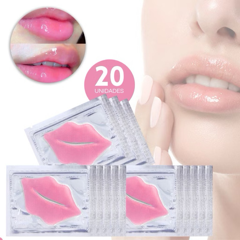 Kit 20 Máscara Labial DADIVA De Mel de colágeno com cristal hidratante para lábios