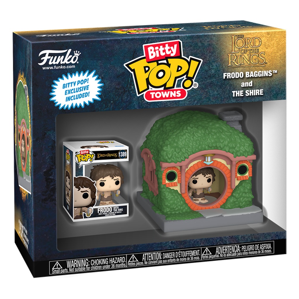 FUNKO BITTY POP TOWNS THE LORD OF THE RINGS - FRODO BAGGINS AND THE SHIRE (83685) NOVO ORIGINAL