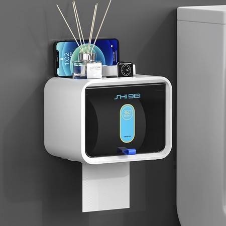 Suporte Papel Higiênico Lenços Caixa Impermeável Sem Furos