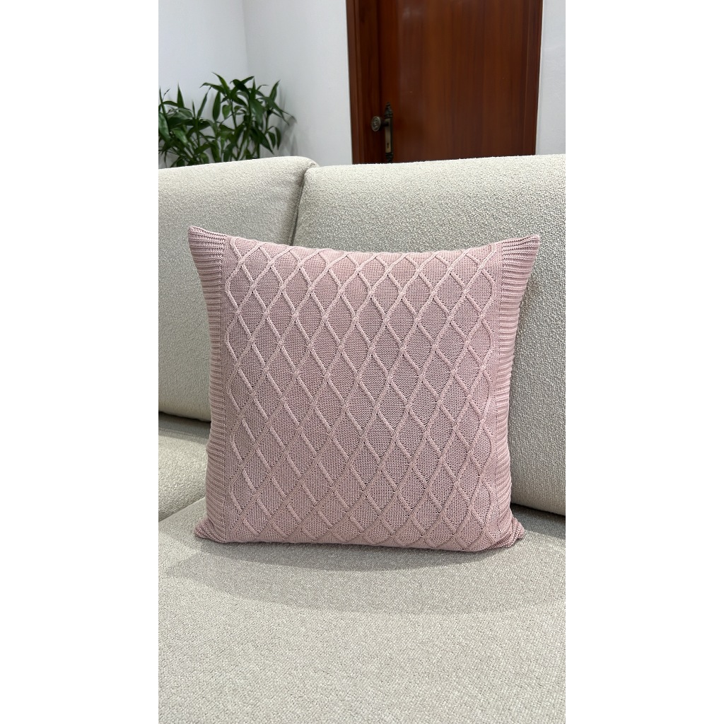 Capa De Almofada Tricot 45x45 Decorativa Sofa Trico Veneza