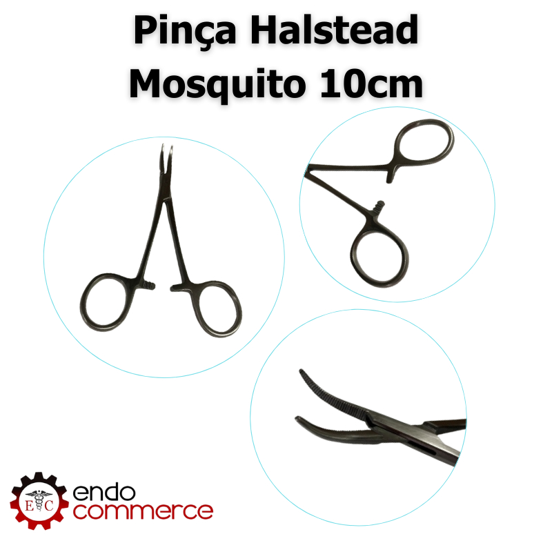 Pinça Halstead Mosquito 10cm Curva em Oferta na Shopee