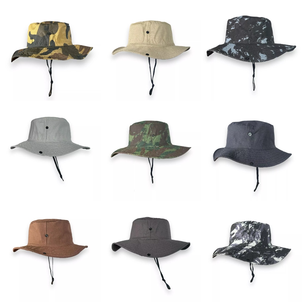 Chapéu Pescador Australiano Sem Proteção de Pescoço Carpinteiro Trilha Adulto Várias Cores em Oferta na Shopee