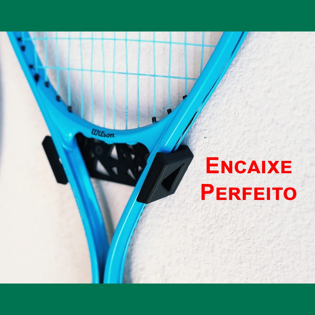 Suporte Parede para Raquete de Tênis e Beach Tennis