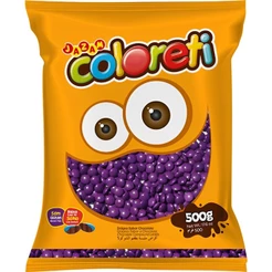 Coloreti Confeito de Chocolate Colorido Lilás 500g Jazam
