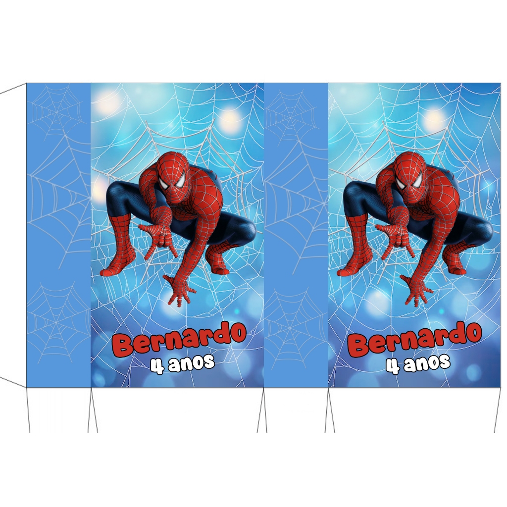 20 mini sacolinha surpresa 10x18 lembrancinha aniversário homem aranha