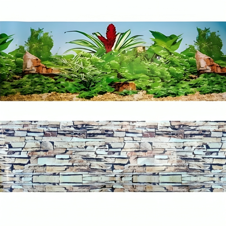 Painel Para Aquário 120cm X 50cm Plantado Peixes Jumbo Terrário Réptil Água Doce Marinho Papel Fundo