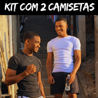 Kit 2 Camisetas Canelada Ótima Qualidade em Oferta na Shopee