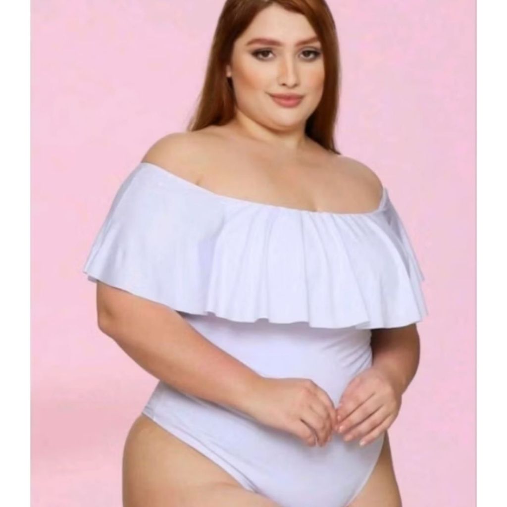 Blusa Body Babado Cigana Ciganinha Ombro A Ombro Com Fecho Bori Sem Bojo Elasticidade Plus Size 46 Ao 52