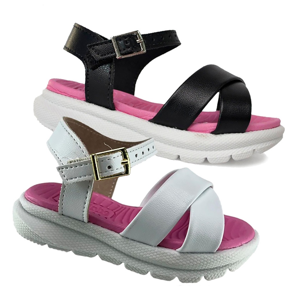 Sandalia Molekinha Baby Napa Fivela Menina 2734100 em Oferta na Shopee