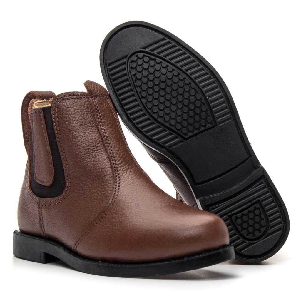 Bota Botina infantil Country Chelsea em Couro Legitimo SEM GENERO ((( ENVIO IMEDIATO))) em Oferta na Shopee
