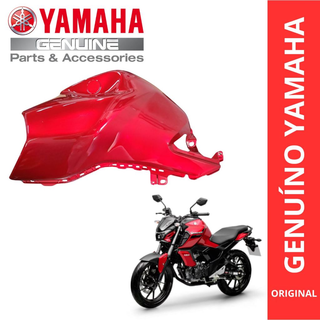 CARENAGEM CAPA TANQUE ESQUERDA VERMELHA FAZER FZ15 ABS 2023 2024 2025 2026 ORIGINAL YAMAHA