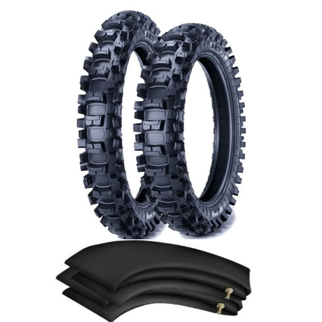 Par De Pneus E Câmaras 100/100-18 E 80/100-21 Ira Trilha Crf 230 TORNADO LANDER 250 XRE 300