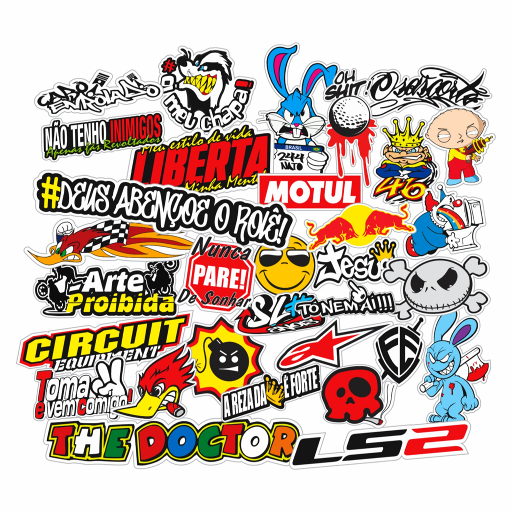 Adesivos Premium 244 Moto Gp Bike Tuning Capacete Cross 59d Osascorte Grau C02