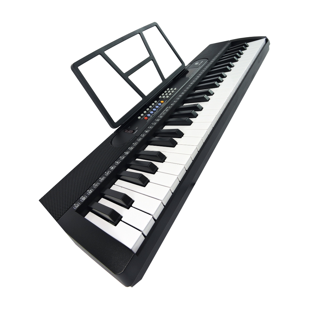 Teclado Musical Infantil Meike 54 Teclas MK-302 - Visor LED + Fonte Bivolt + Suporte Partitura
