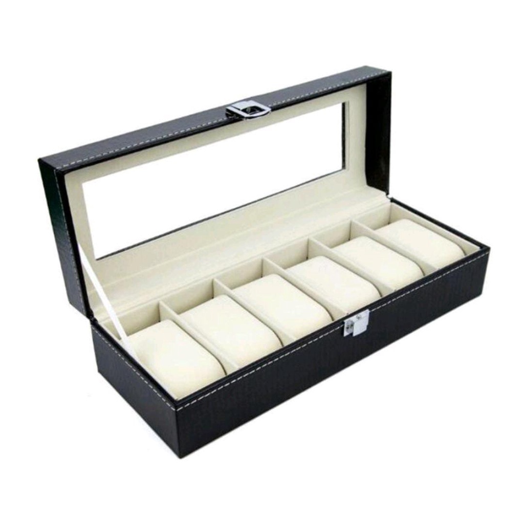 Caixa Porta Relógio 06 Lugares e 12 lugares Em Couro Sintético