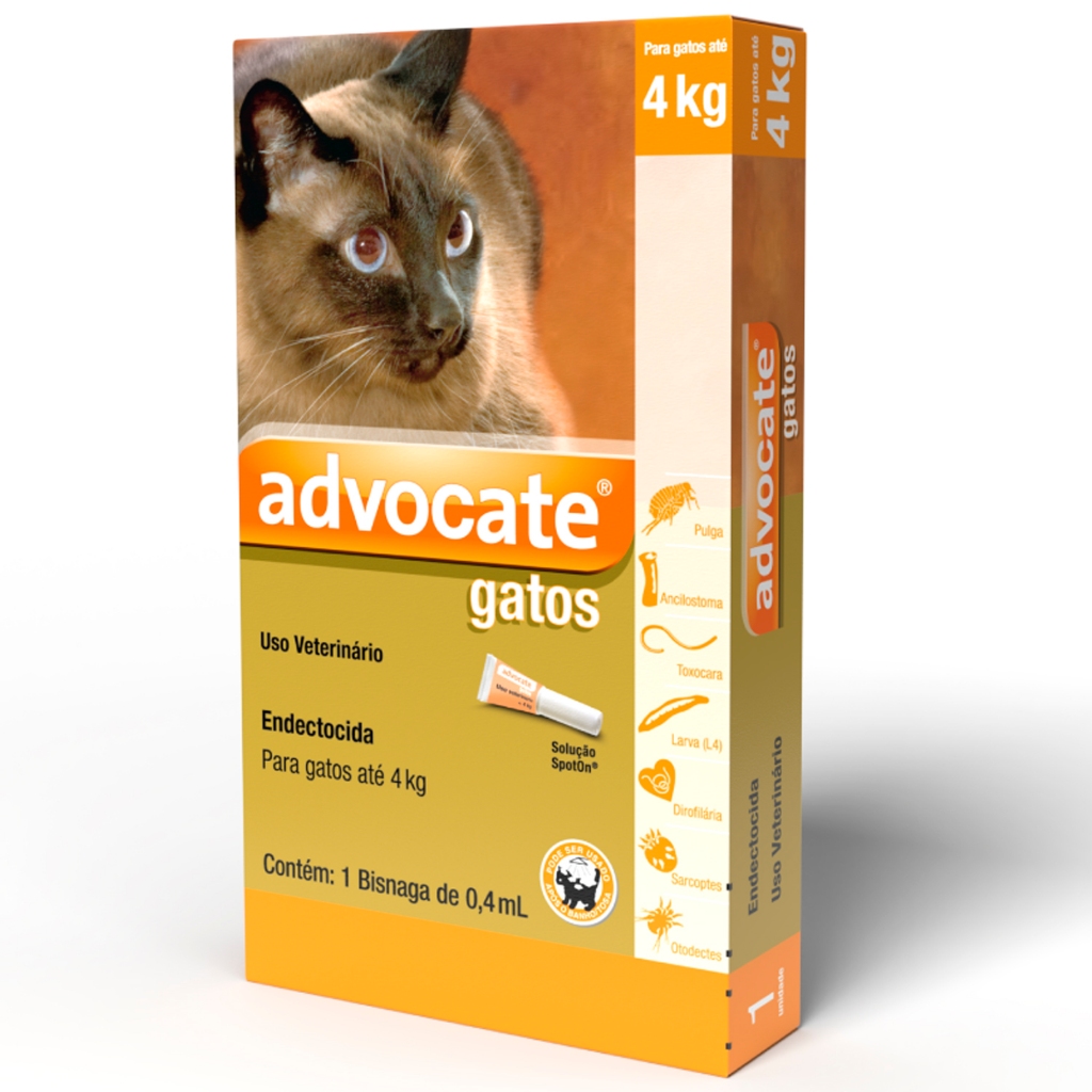 Advocate  Antipulgas Para Gatos Até 4kg 1 Pipeta - Pets