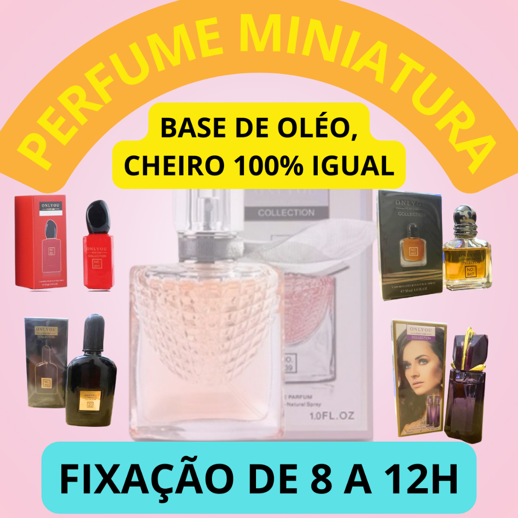 Kit Perfume Feminino Perfume Masculino Miniatura 25 e 30ml Perfume Miniatura