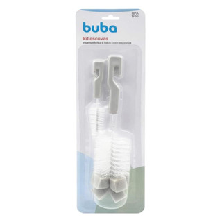 Kit Escova Mamadeira e Bico Buba Com Bucha Esponja Kit Escovas Para Limpeza De Mamadeira E Bico