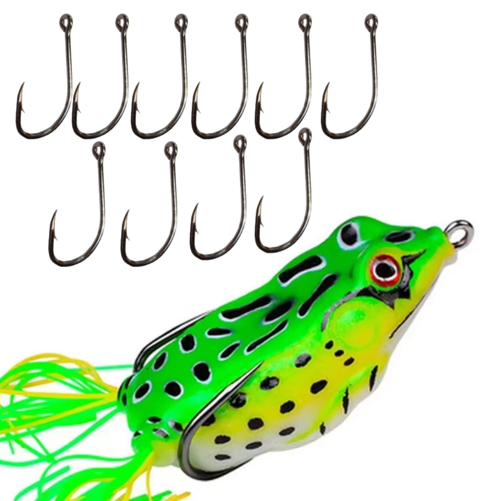 Kit Isca Sapo anti enrosco 4 cm + 10 Anzol XINGU nº6