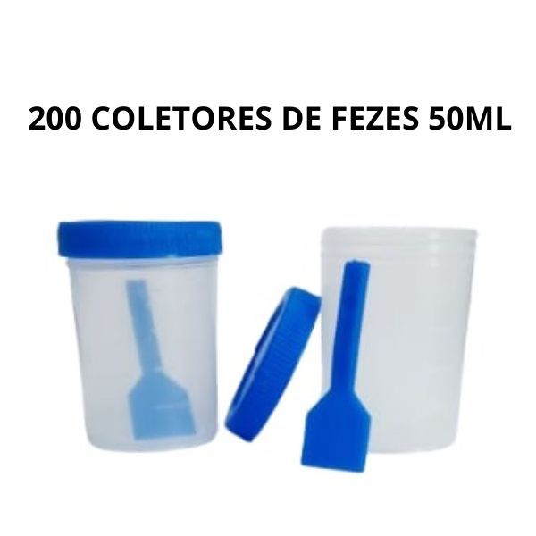 200 COLETORES DE FEZES 50ML COM PÁ, MARCA NIPPON em Oferta na Shopee