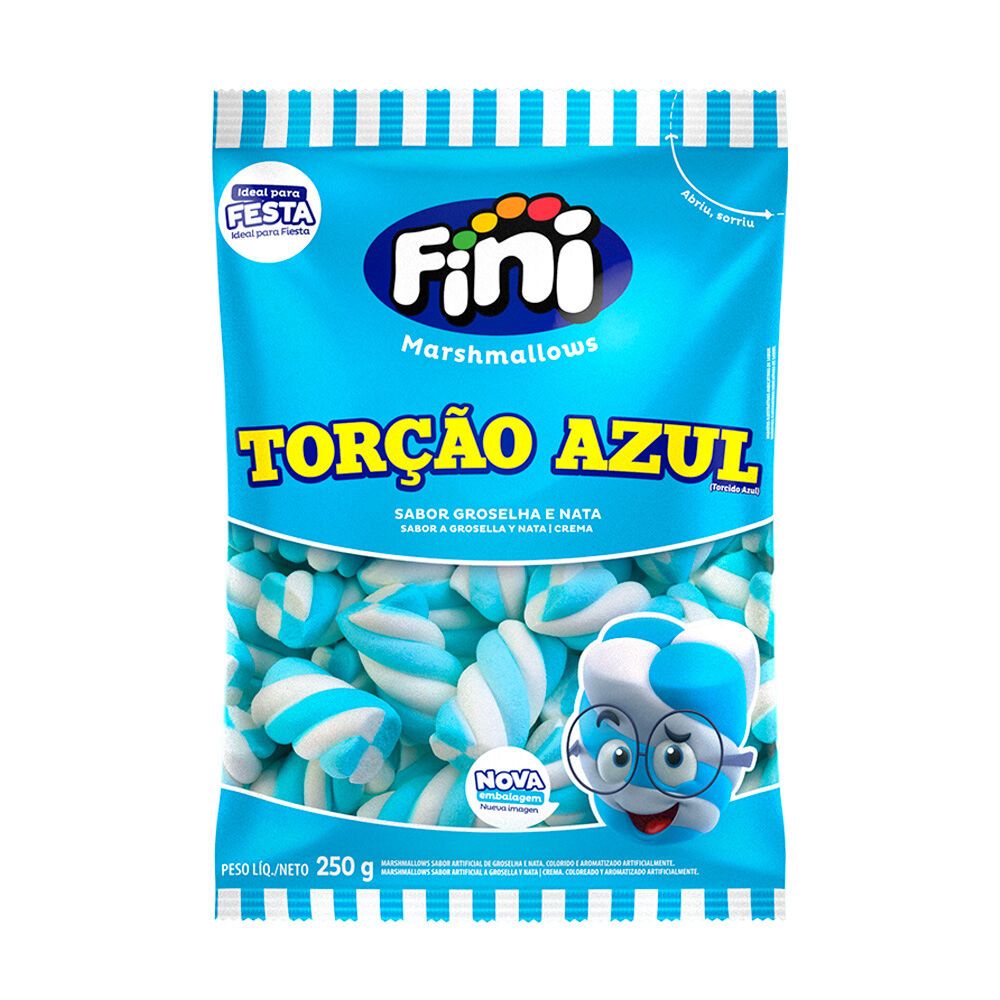 Fini Marshmallows Torção Azul 250g
