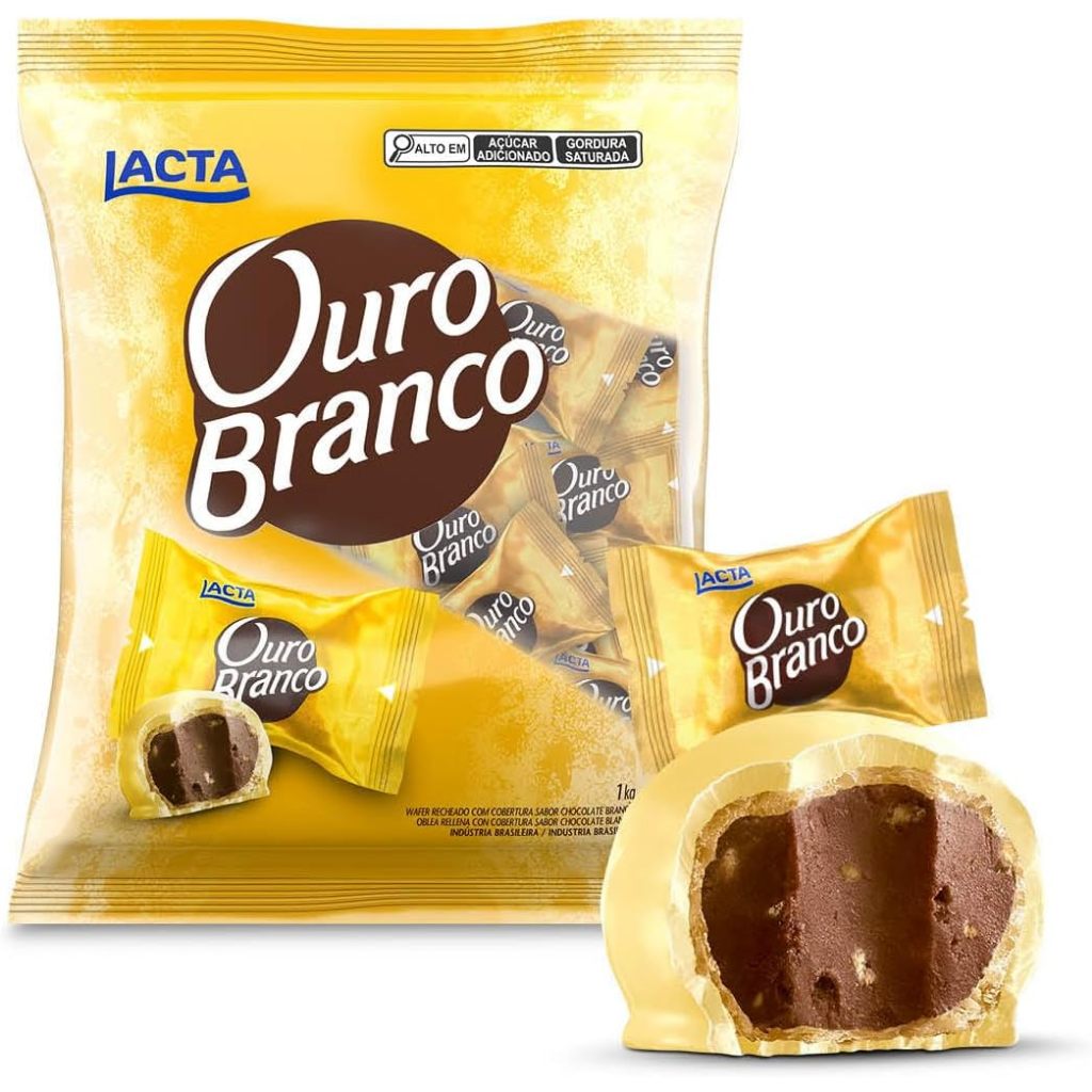 Bombom Chocolate Ouro Branco Pacote 1kg Lacta