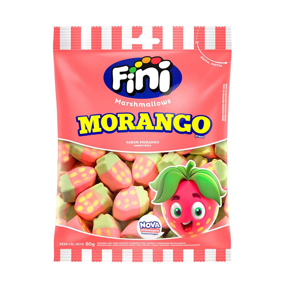 Marshmallow Morango 80g Fini