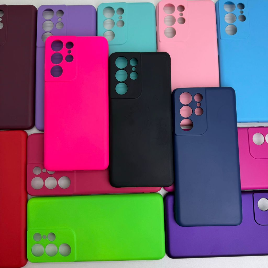 Capa Para Samsung Galaxy S21 Ultra (6.8") Kit Capa + Pelicula Curvada 3D ou So 1 Capinha Aveludada em Oferta na Shopee