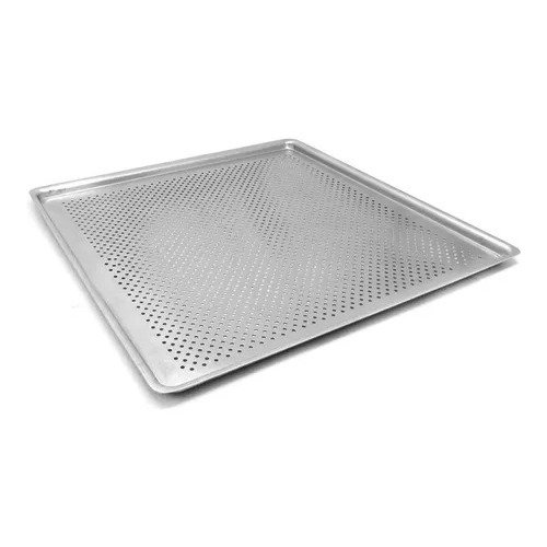 Kit 04 Assadeira Bandeja 35 x 35 cm Aluminio Imeca Perfurada Para Forno Prp-004 Miniconv