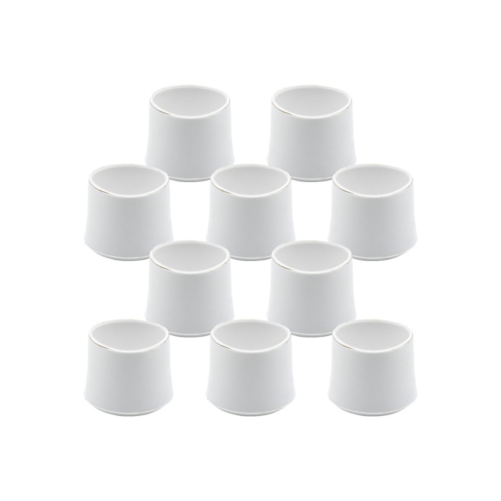 Kit Com 12 Ponteira Pvc Protetora Pé Cadeira Redonda 3,3cm 1 1/4