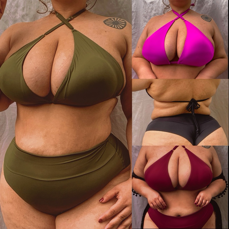 Biquini Plus Size Lipo Cintura Alta Cortinão Sustentação Fio Duplo Biquíni
