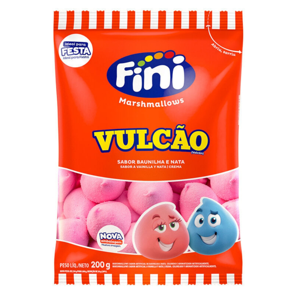 Marshmallows Vulcão Rosa 200g Fini