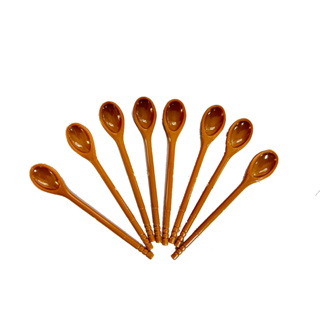 Colherzinha de Pau para Doces Brigadeiro / Colher de Acrilico  Doce no pote ovo de colher  Estilo Madeira em Oferta na Shopee