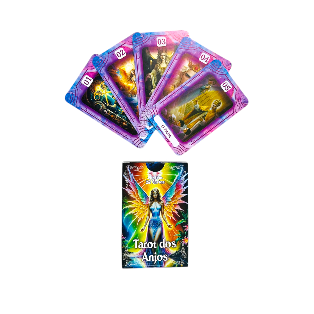 Tarot Dos Anjos Deck 22 Cartas Baralho Taro Marselha Com Manual Promoção