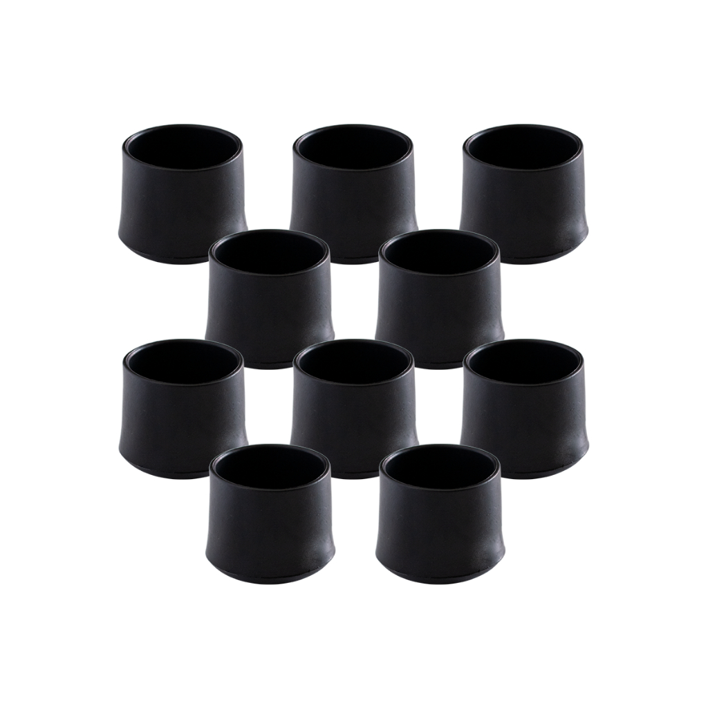 Kit Com 40 Ponteira Externa Pvc De Cadeira Com Pé Redondo 1,2cm