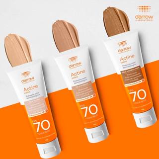 Protetor Solar Facial Darrow – Actine Colors FPS70 - Pele Clara e Morena em Oferta na Shopee