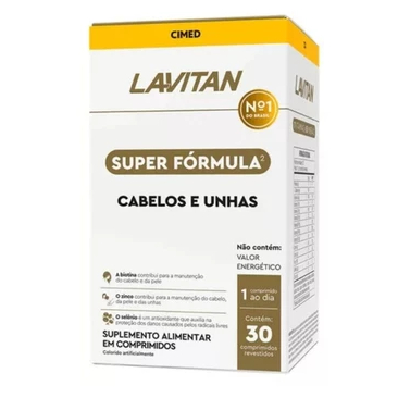 LAVITAN Super Fórmula HAIR Cabelos e Unhas 30 comprimidos