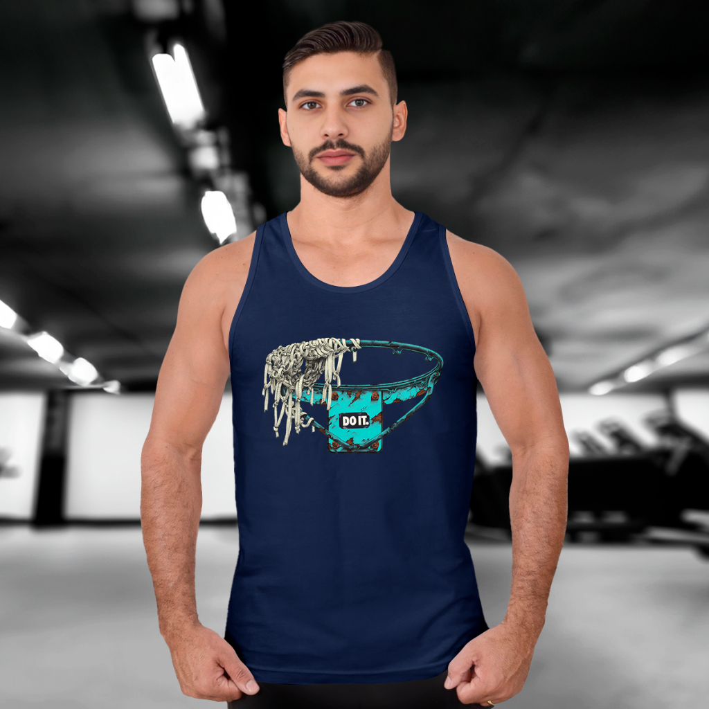 Camiseta Regata Cesta Basket Camisa Masculina Academia 100% Algodão