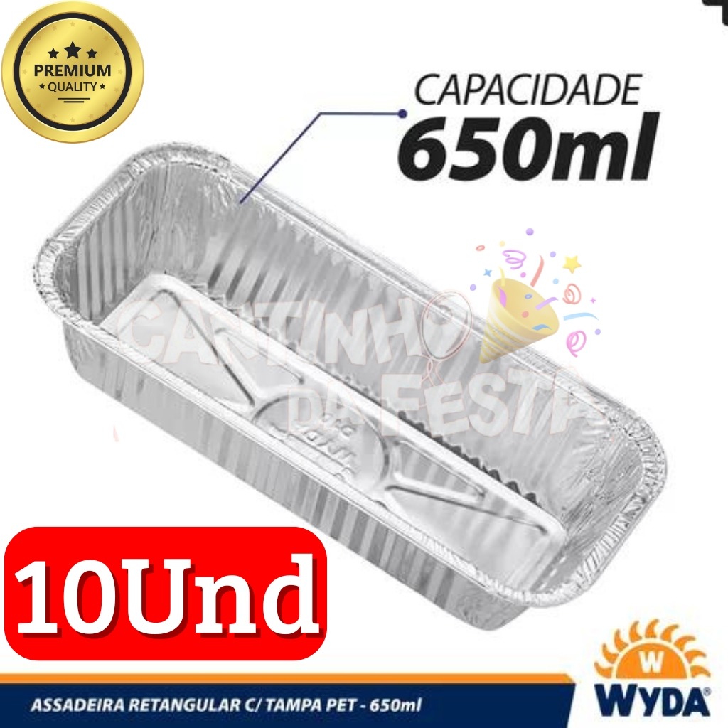 Forma Bolo Inglês D10 Aluminio Descartavel 650ml 10 Un Wyda em Oferta na Shopee