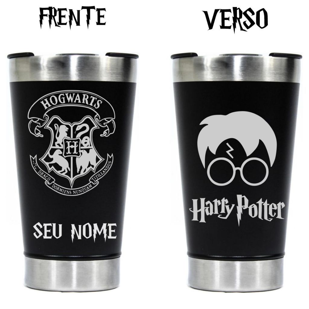 COPO TÉRMICO PERSONALIZADO HARRY POTTER +NOME em Oferta na Shopee