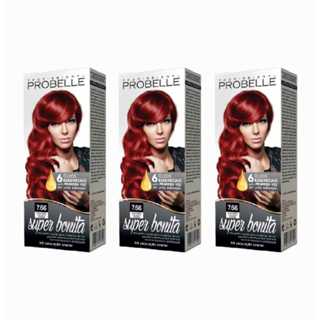 Kit Com 3 Unidades De Tintura Probelle Super Bonita 7.66 Louro Médio Vermelho Intenso em Oferta na Shopee