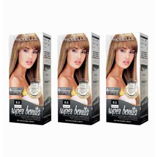 Kit Com 3 Unidades De Tintura Probelle Super Bonita 8.0 Louro Claro em Oferta na Shopee