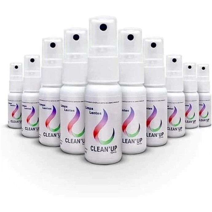 Kit 10 Limpa Lentes Atacado Clean Up 25ml Óculos Tv LCD Plasma Celular