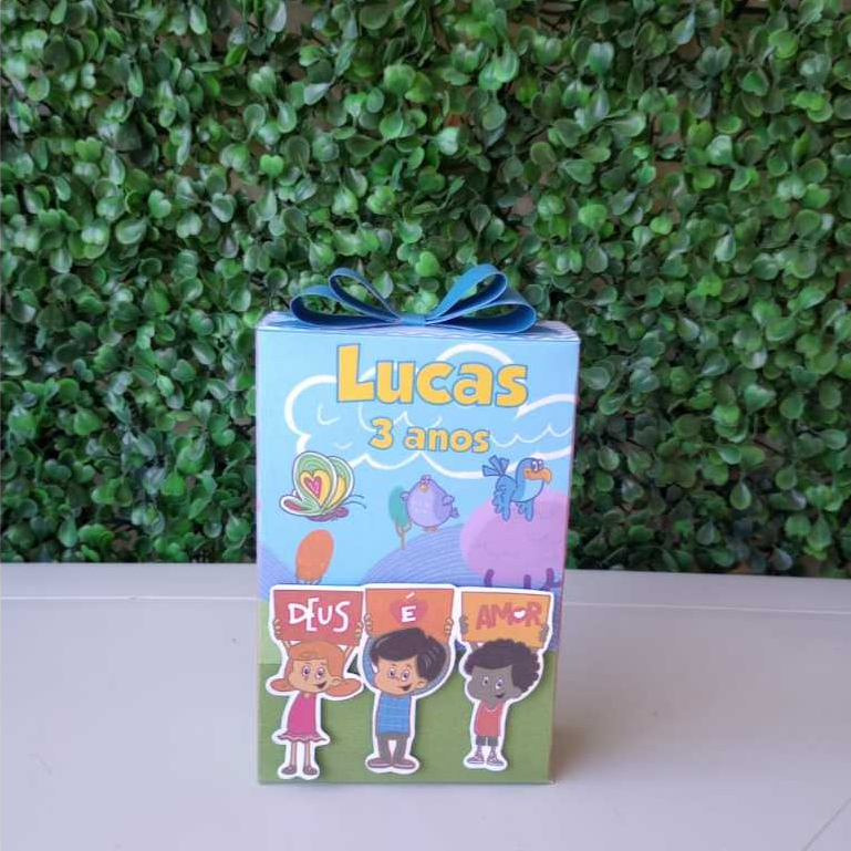 Caixa Retangular 3 Palavrinhas | Personalizados | Lembrancinhas | Festa infantil | Aniversário