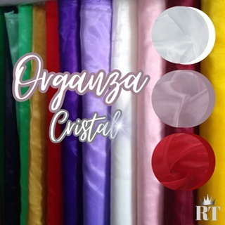 10 Metros De Organza Cristal Liso (10m x 1,50m) VÁRIAS CORES!!! em Oferta na Shopee