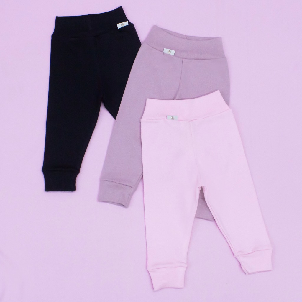 Combo Mijao Bebe Menino Menina 03 Peças Malha 100% Algodão Confortavel Ajuste Perfeito Calça Culote