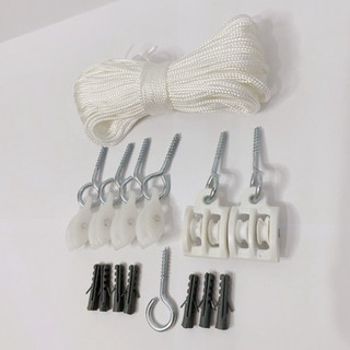 Kit Corda De Varal Pvc Para Secadores de Teto Roldana com 2 Carretilha Invisivel Dupla e 4 Simples PROMOÇÃO