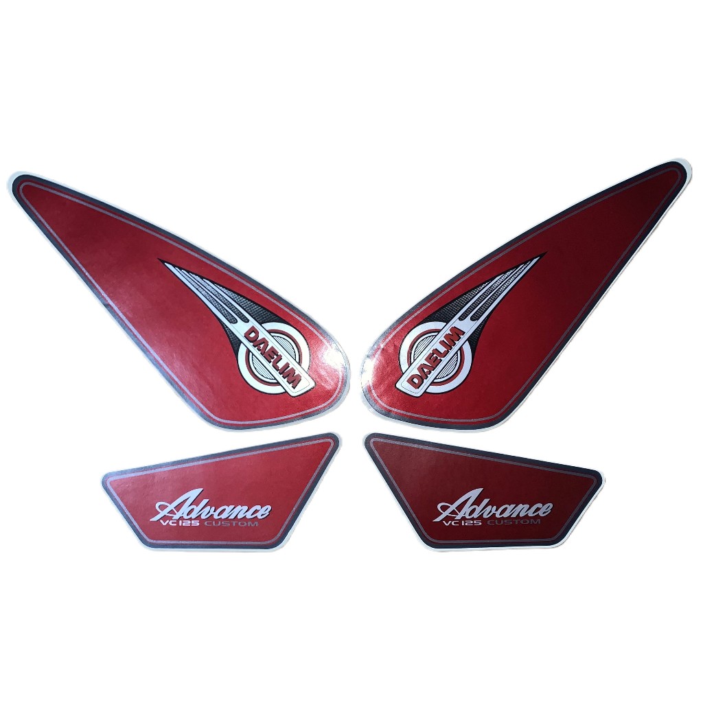 Adesivo Daelim Vc 125 Advance Custom Preta, Faixa Modelo Original !